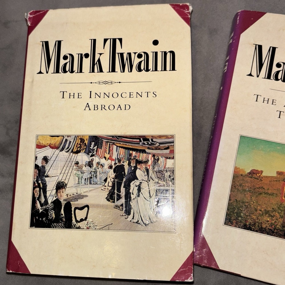 Mark Twain 3 Book Set Hardcover Tom Sawyer Innocents Abroad BOMC Vintage 1992 - Picture 4 of 12